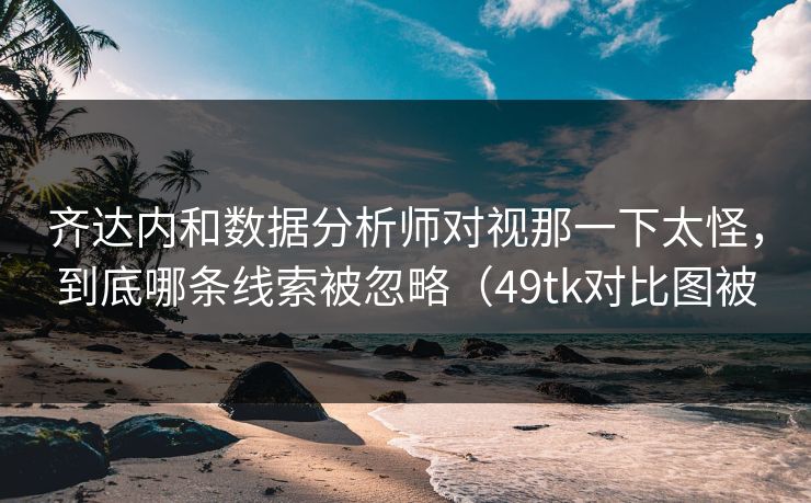 齐达内和数据分析师对视那一下太怪，到底哪条线索被忽略（49tk对比图被